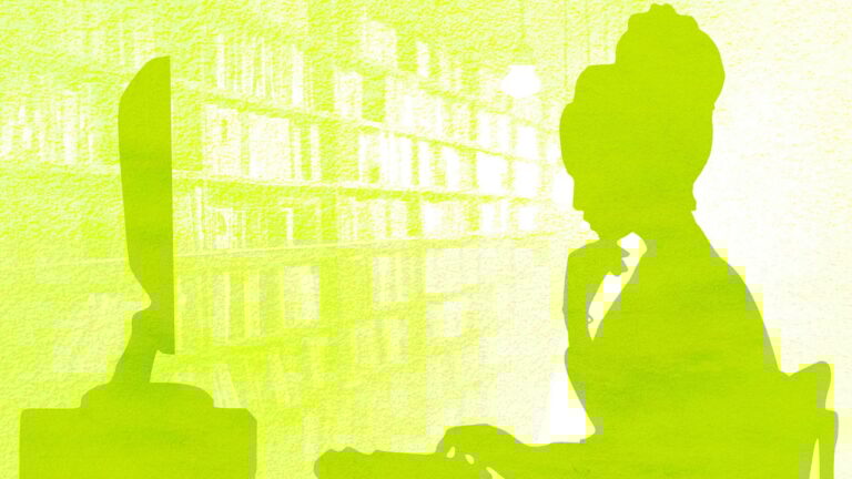 Free woman computer library illustration